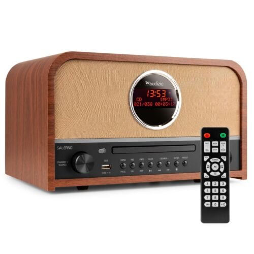 Retourdeal - Audizio Salerno stereo DAB radio met CD speler