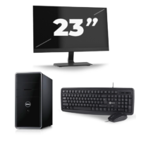 Dell Inspiron 3847 Micro Tower - Intel Core i5-4e Generatie - 8GB RAM - 240GB SSD - Windows 11 + 1x 23 inch Monitor