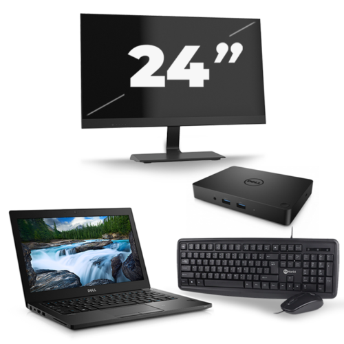 Dell Latitude 3400 - Intel Core i3-8e Generatie - 14 inch - 8GB RAM - 240GB SSD - Windows 10 Home + 1x 24 inch Monitor