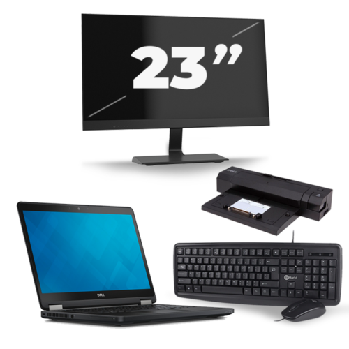 Dell Latitude E5250 - Intel Core i5-4e Generatie - 12 inch - 8GB RAM - 240GB SSD - Windows 10 Home + 1x 23 inch Monitor