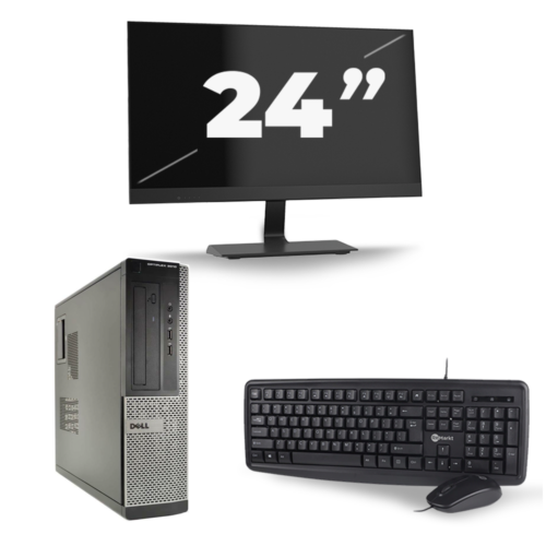 Dell Optiplex 3010 Desktop - Intel Core i7-3e Generatie - 8GB RAM - 240GB SSD - Windows 10 + 1x 24 inch Monitor