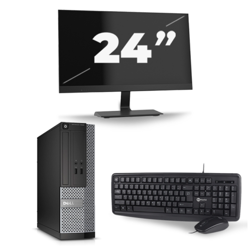 Dell Optiplex 3020 SFF - Intel Core i5-4e Generatie - 8GB RAM - 240GB SSD - Windows 11 + 1x 24 inch Monitor