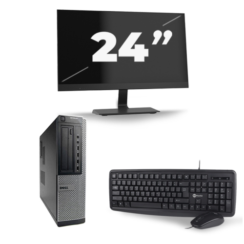 Dell Optiplex 7010 Desktop - Intel Core i7-3e Generatie - 8GB RAM - 240GB SSD - Windows 10 + 1x 24 inch Monitor