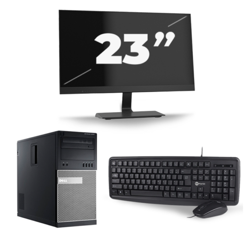 Dell Optiplex 7010 Micro Tower - Intel Core i7-3e Generatie - 8GB RAM - 240GB SSD - Windows 10 + 1x 23 inch Monitor