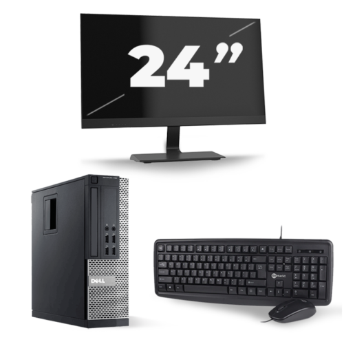 Dell Optiplex 790 SFF - Intel Core i7-2e Generatie - 8GB RAM - 240GB SSD - Windows 10 + 1x 24 inch Monitor