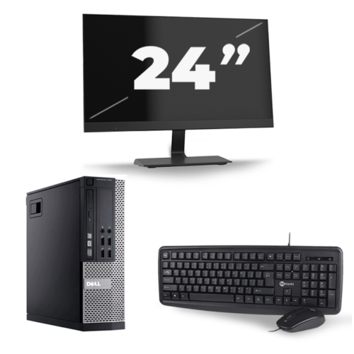 Dell Optiplex 990 SFF - Intel Core i3-2e Generatie - 8GB RAM - 240GB SSD - Windows 10 Home + 1x 24 inch Monitor