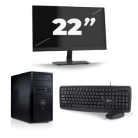 Dell Vostro 260 Micro Tower - Intel Core i5-3e Generatie - 8GB RAM - 240GB SSD - Windows 10 Home + 1x 22 inch Monitor