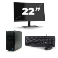 Dell Vostro 430 Micro Tower - Intel Core i5-1e Generatie - 8GB RAM - 240GB SSD - Windows 10 + 1x 22 inch Monitor