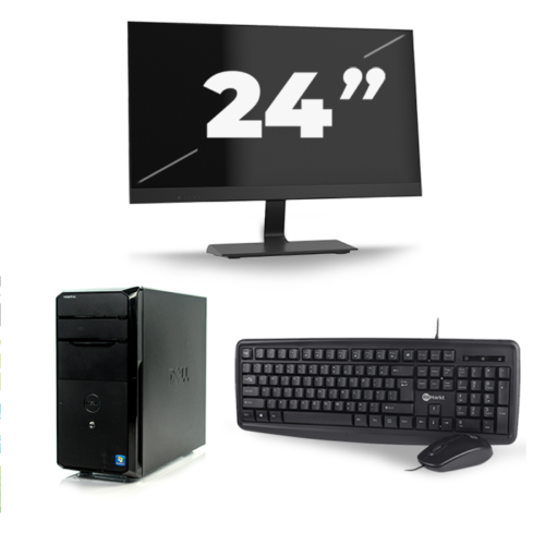 Dell Vostro 430 Micro Tower - Intel Core i7-1e Generatie - 8GB RAM - 240GB SSD - Windows 10 + 1x 24 inch Monitor