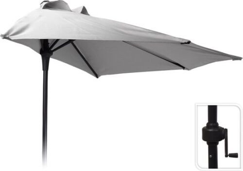 Pro Garden Parasol Half Rond - dia 250cm - Grijs