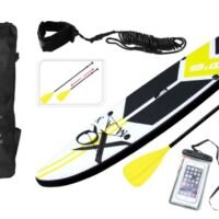 XQ Max Special Edition Sup board set MET Waterproof telefoonhoesje- 6-delig - tot 150 kg - 320 cm - Opblaasbaar  - Geel/zwart