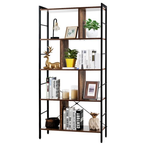 Coast Boekenkast 5-delig Met Metalen Frame Hout - 74 x 30 x 154