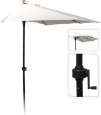 Pro Garden Parasol - Muurparasol - Half Rond - dia 250cm - Wit