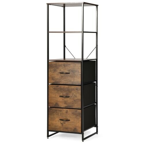 Coast Staande Boekenkast Met Laden - 43 x 39 x 156 cm - Bruin