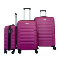 Hoffmanns Kofferset 3-delig INCL Cijferslot - 76x52x30cm - Travelstar Roze - 360 graden wielen