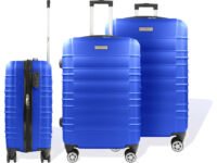 Hoffmanns Kofferset 3-delig INCL Cijferslot - 76x52x30cm - Travelstar Blauw - 360 graden wielen