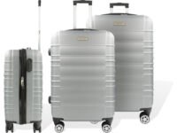 Hoffmanns Kofferset 3-delig INCL Cijferslot - 76x52x30cm - Travelstar Zilver - 360 graden wielen