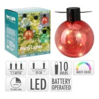 Party Lights Ketting 10 lampen met 5 LED's INCL Timer - Meerkleurig -7