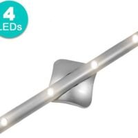 Stanglamp 22 cm met 4 leds en plakhouder zonder bedrading Eaxus