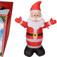 Kerstman Opblaasbaar Incl LED - 120x70x 190cm - Voor binnen en buiten