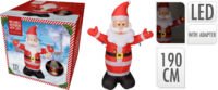 Kerstman Opblaasbaar Incl LED - 120x70x 190cm - Voor binnen en buiten