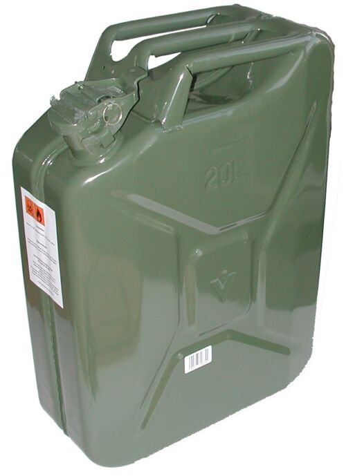 Jerrycan metaal 20L - voor elke brandstof - Groen