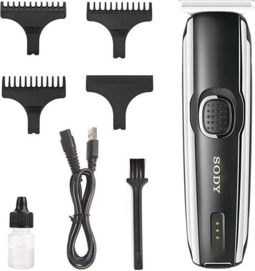 SODY - SD2033 - Oplaadbare tondeuse - Baard Trimmer - 3 Snijgeleiders - Draadloos - Zwart
