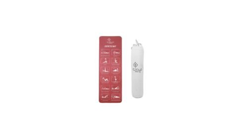 JAP Sports - Yogamat - Incl Tas - Met 12 oefeningen - Extra dik - Zacht en licht - Anti bacterie & Slip - Rood