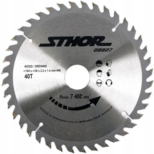 STHOR Cirkelzaagblad  Ø184 mm - 40 T - binnendiameter 30 mm