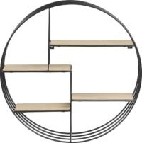 Bobbel Home - Ronde Wandplank - Diameter Ã˜10 cm - MDF Planken - Metaal - 4 Planken