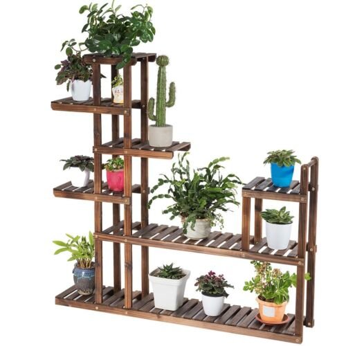 Coast 7-vaks plantenrek Multifunctionele houten plank Bruin 130