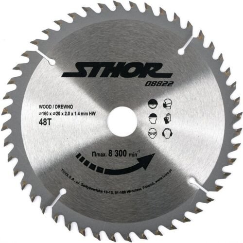 STHOR Cirkelzaagblad Ø160 mm - 48 T - binnendiameter 20 mm