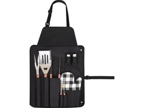 Lund Barbecueschort met barbecuegereedschaps - Opvouwbaar