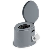 Camping Toilet Draagbaar Reistoilet Mobiel Toilet met Uitneembare Emmerinzet grijs