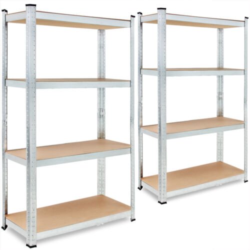 DBA Metalen Opbergrek/Stellingkast met 4 legborden - 700kg draagkracht - (HxBxD) 160x90x40 cm - 175kg per plank - 2 STUKS