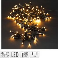 Kerstverlichting Cluster 200 Led - 4 Meter - Extra Warm wit