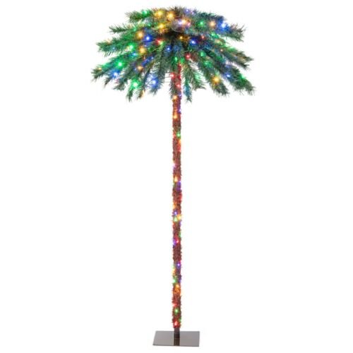 Coast Kunst Palmboom met Kleurrijke Verlichting Kerst - Groen - 180cm