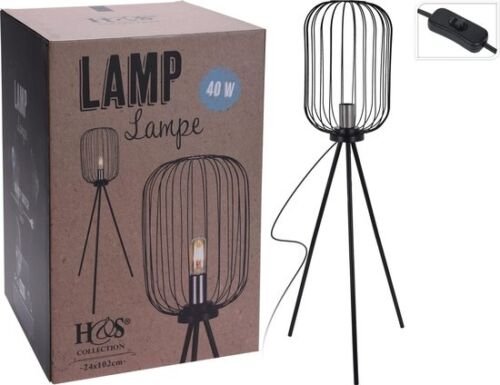 Industriële Staande Lamp - metaal en hout - 102 cm - Home & Styling - Wonen & Inrichting - Verlichting - Vloerlampen