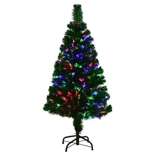 Coast Kunstkerstboom met Gekleurde Glasvezel Verlichting  - 120cm - Groen
