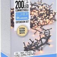 Nampook Kerstverlichting - Koppelbaar - 200 LED - 6 meter - Warm Wit