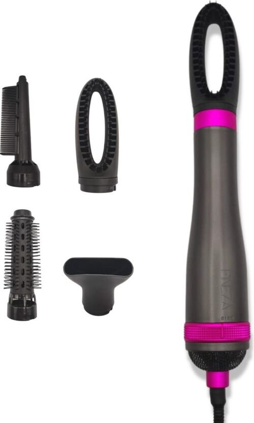 Fineza - Föhnborstel set - Zwart/Roze