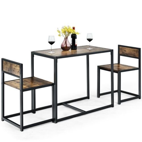 Coast 3-Delige Eetkamerset Bar Tafel Set Keuken Tafel + 2 Stoelen Antiek