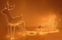 Nampook Kerstverlichting Rendier met Slee -  60 x 28 x 77 cm