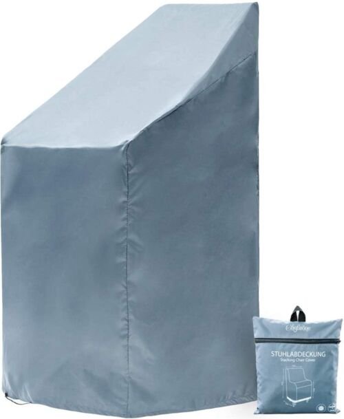 Chefarone Beschermhoes – Tuinstoelen Hoes – Tuinmeubelen – Weerbestendig – UV-bescherming - Grijs