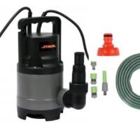 STHOR Dompelpomp - 500W - 10.000l/h MET Tuinslang van 15 Meter incl. sproeier en koppelstukken EN Kraanstuk 1"