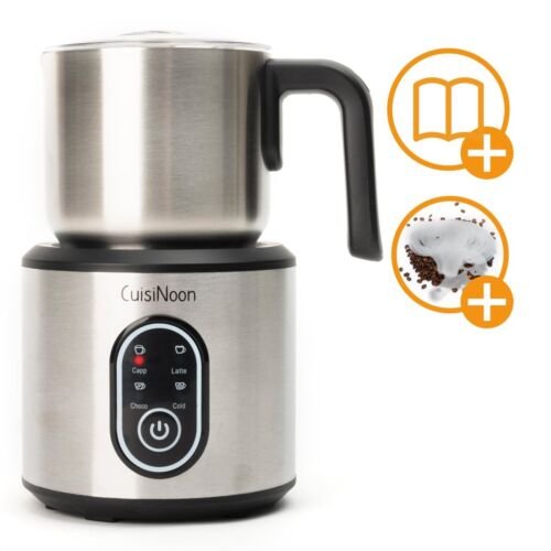 CuisiNoon® Premium Melkopschuimer - Multifunctioneel - Incl. 16 sjablonen & E-book