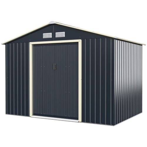 Coast Stalen Tuinhuis Multifunctionele Berging - 277 x 202 x 191 cm - Grijs