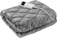 Parya Elektrische Deken - 180 x 130 CM – XL 2 Persoons - Warmtedeken Met 6 Standen EN Timer - Wasbaar - Grijs