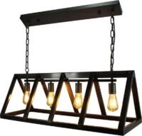 Brilliant hanglamp Matrix zwart staal 4xE27