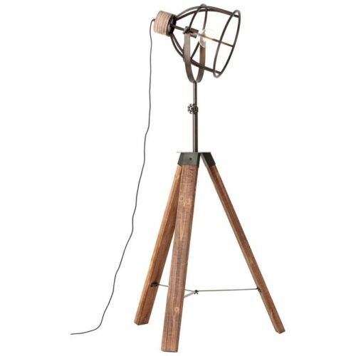Brilliant vloerlamp Matrix zwart hout